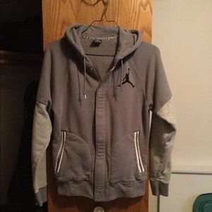 Nike Air Jordan The Varsity Hoodie Sweatshirt-Grey